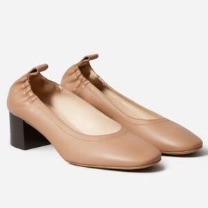 Everlane Pecan The Italian Leather Day Heels Size 9.5